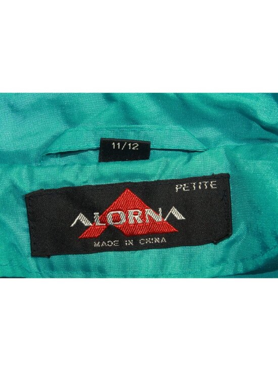 Vintage Alorna Long Lightweight Spring Trench Coat Teal Size 12 Pet - Picture 10 of 12